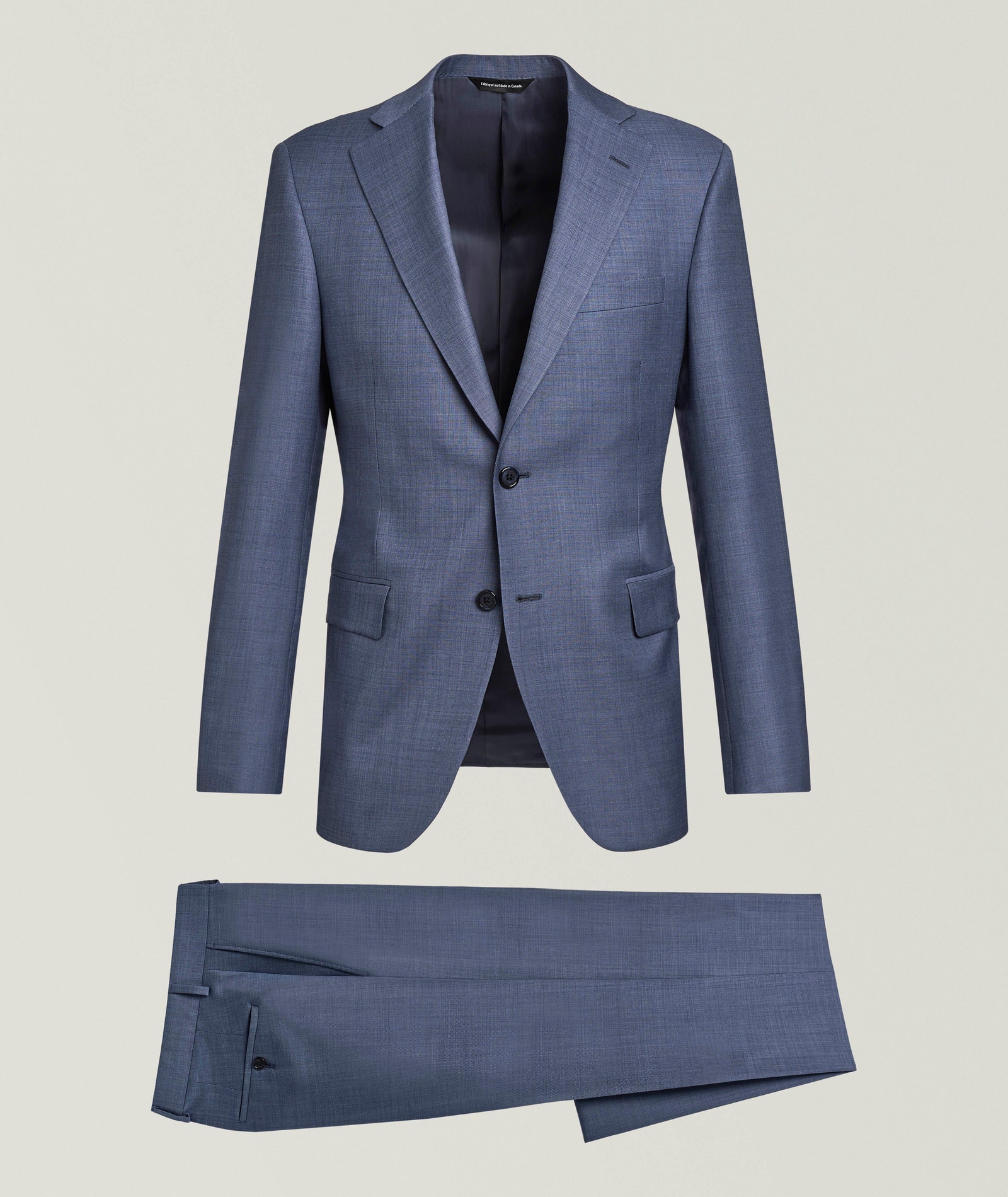 Harry Rosen 1954 Sharkskin Super 110s Wool Suit in Blue Wool & Wool Blends, image 1 of 1 from Harry Rosen