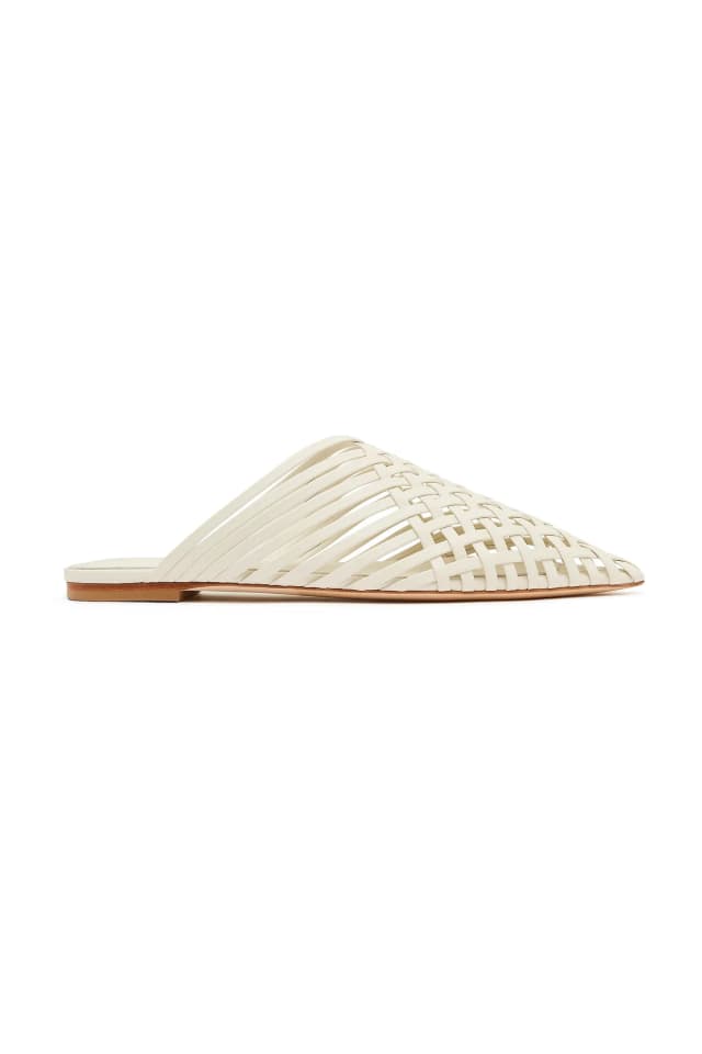 AJE Celyse Woven Slide in IVORY, image 1 of 1 from Aje