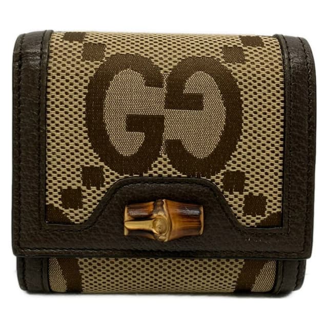 Gucci Bifold Wallet Beige Dark Brown Leather in Brown Leather from The Reluxe, photo 1 of 1