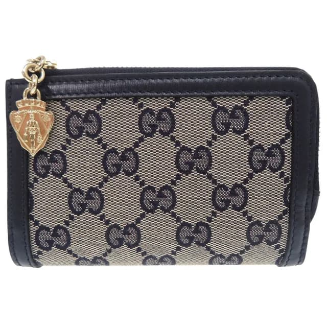 Gucci GG Canvas Navy Bifold Wallet L-Shaped in Navy Canvas from The Reluxe, photo 1 of 1