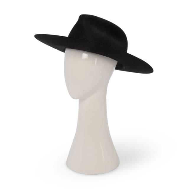 Hermès Rabbit Felt Faubourg Jump Hat in Black from Blue Spinach, photo 1 of 1