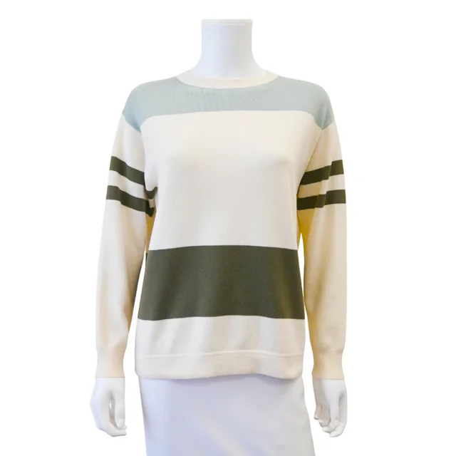 Brunello Cucinelli Striped Wool-Blend Knit Sweater in Wool from Clotheshorse Anonymous, photo 1 of 1