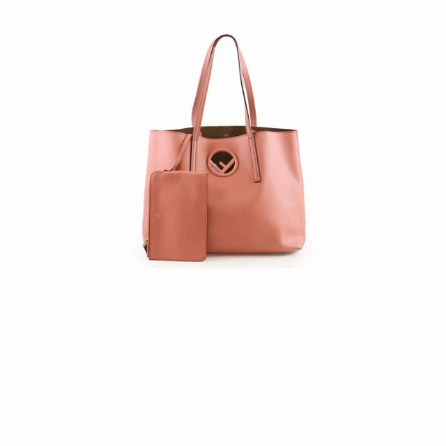 Fendi F Shopping Tote Salmon Pink in Pink Leather from The Purse Affair, photo 1 of 1