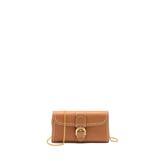 Delvaux Brillant Long Wallet Chain Rodeo Calfskin Caramel GHW in Calfskin from EMIER, photo 1 of 1