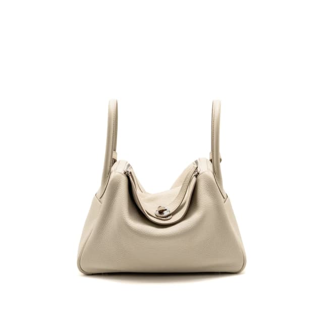 Hermès Lindy 30 Clemence Craie SHW Stamp D in White Clemence leather from EMIER, photo 1 of 1