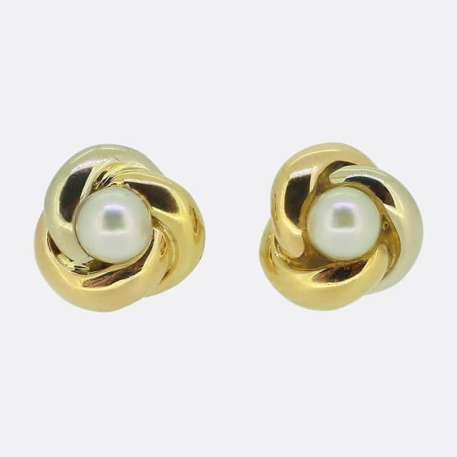 Cartier Vintage Pearl Trinity Earrings from The Vintage Jeweller, photo 1 of 1