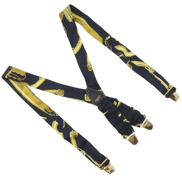 Hermès Black Braces in Black Silk from The Reluxe, photo 1 of 1
