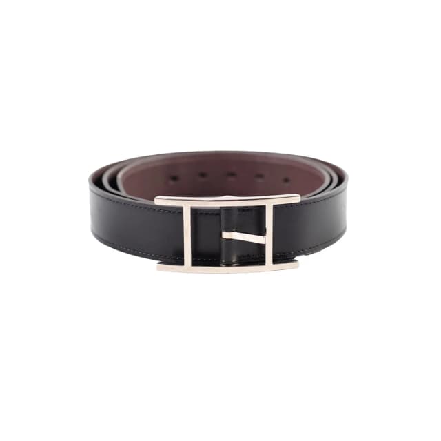 Hermès Mens Fil d'h Reversible Belt Black/Brown 110cm in Black Togo leather from The Purse Affair, photo 1 of 1