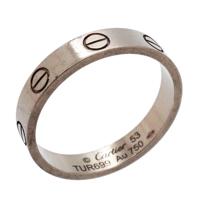 Cartier Ring Mini Love 18k White Gold in White from The Reluxe, photo 1 of 1
