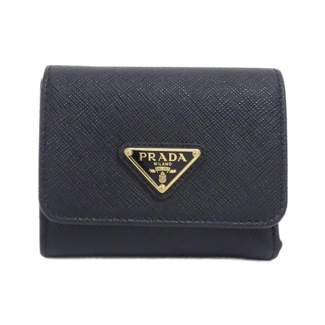 Prada 1MH043 Wallet in NERO(ネロ) / GOLD(ゴールド)金具 SAFFIANO TRIANG from KOMEHYO, photo 1 of 1