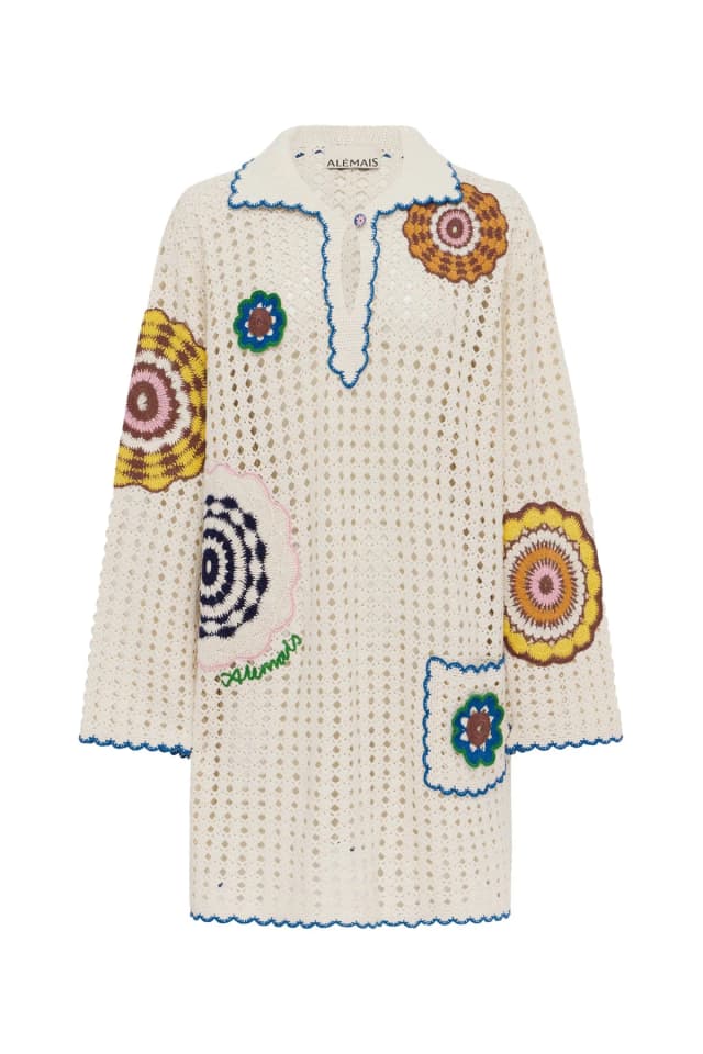 2601 - SUMMER 26 ELMA CREAM MINI DRESS EXCLUSIVE, image 1 of 1 from Alemais