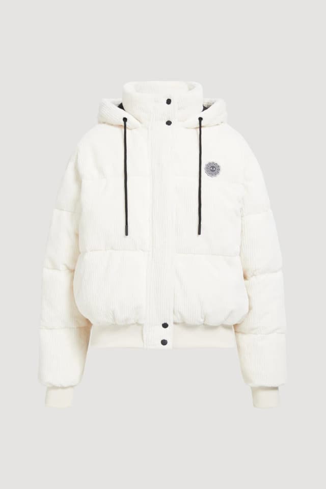 Athletica Sherpa Puffer Jacket in RICE WHITE, image 1 of 1 from Aje