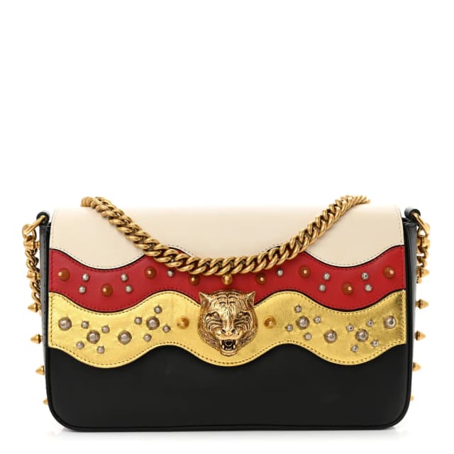 Gucci Broadway Spiked Nappa Leather Bag - Multicolour in Nappa leather from H&T, photo 1 of 1