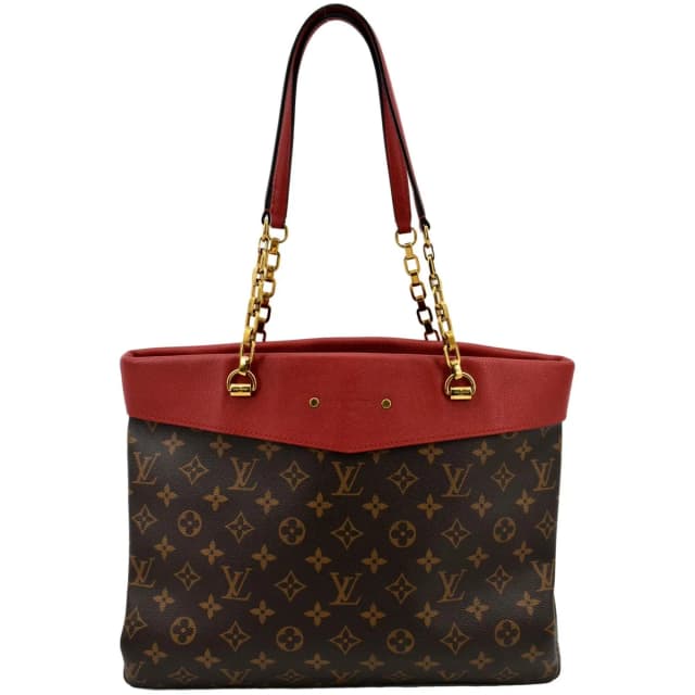 Louis Vuitton Pallas Shopper Chain Monogram Canvas Shoulder Bag Brown in Brown Coated canvas from Dallas Designer Handbags, photo 1 of 1