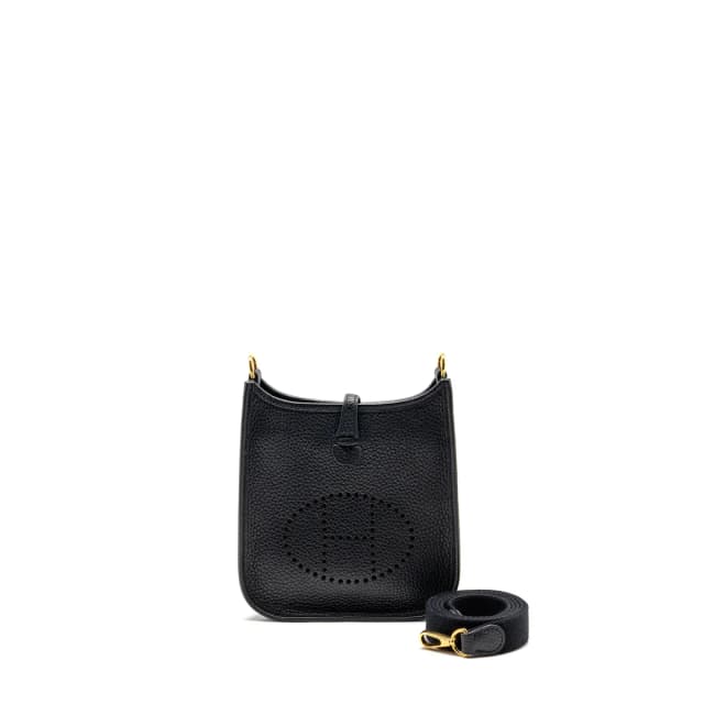 Hermès Mini Evelyne Clemence Black GHW Stamp Z in Black Clemence leather from EMIER, photo 1 of 1