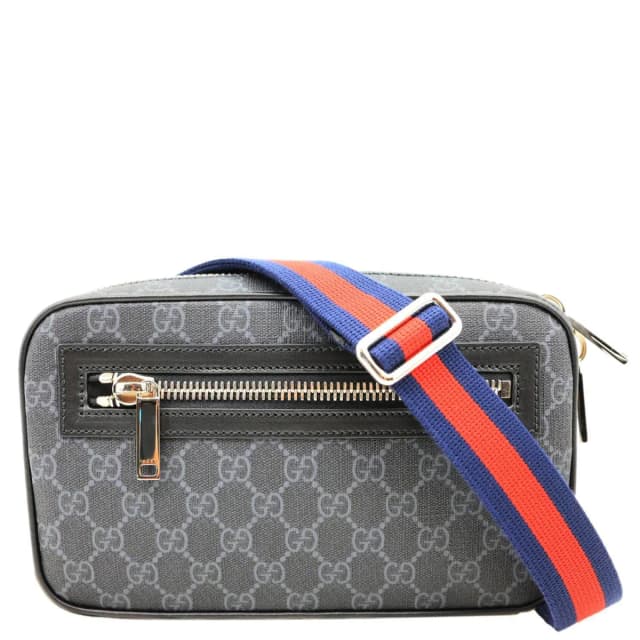 Gucci GG Supreme Canvas Bumbag Black 792094 in Black Canvas from Dallas Designer Handbags, photo 1 of 1