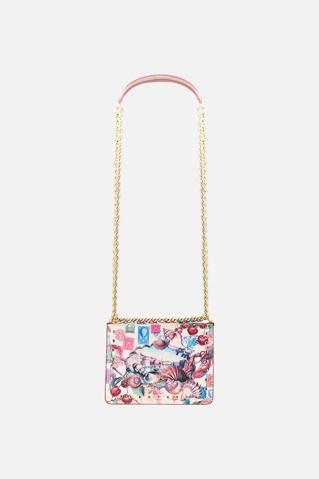 Camilla eBoutique CROSSBODY BOX BAG WITH CHAIN AND KEYRING NOTES FROM THE ROAD, image 1 of 1 from CAMILLA