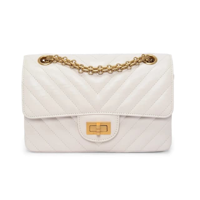 Chanel Chevron Calfskin Mini Reissue 2.55 Flap Bag in White Calfskin from Blue Spinach, photo 1 of 1