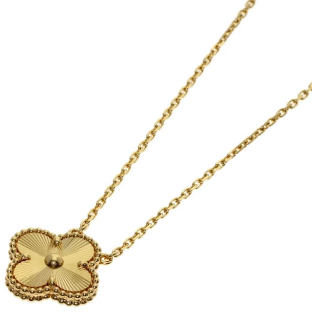Van Cleef & Arpels Vintage Alhambra Guilloche Necklace 18k Yellow Gold in Yellow from The Reluxe, photo 1 of 1