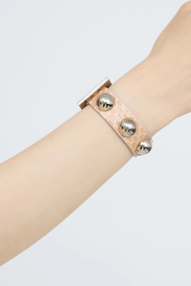 Dolce & Gabbana Embossed Leather Studded Bracelet in Leather from VSP Consignment, photo 1 of 1