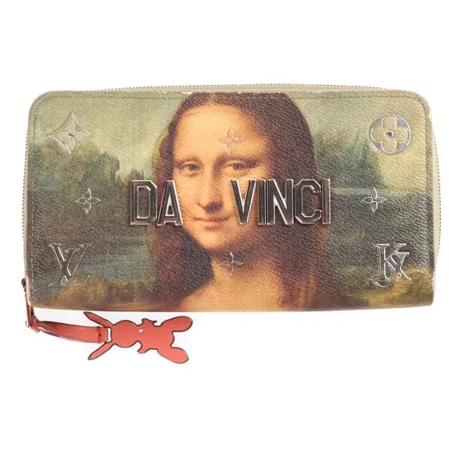 Louis Vuitton Jeff Koons Monogram Clemence Masters Collection Mona Lisa Zippy in Clemence leather from The Reluxe, photo 1 of 1