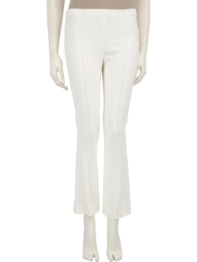 The Row White Flared Mid Rise Trousers in White from Csd, photo 1 of 1