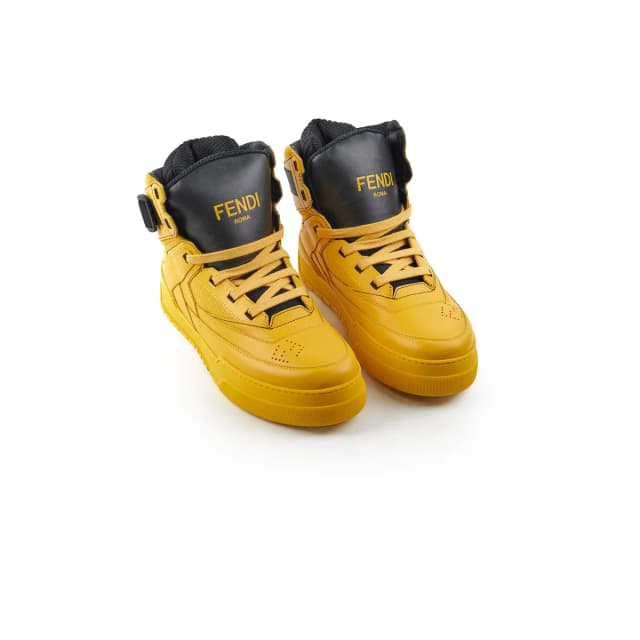 Gucci Fendi Yellow Men's Sneakers Size 8 in Yellow from The Purse Affair, photo 1 of 1