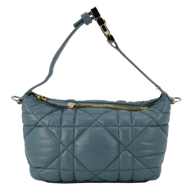 Dior Diortravel Calfskin Macrocannage Clutch bag Blue in Blue Calfskin from Dallas Designer Handbags, photo 1 of 1