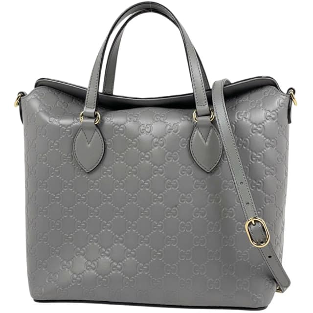 Gucci Handbag Guccissima 2-Way Leather Gray in Grey Leather from The Reluxe, photo 1 of 1