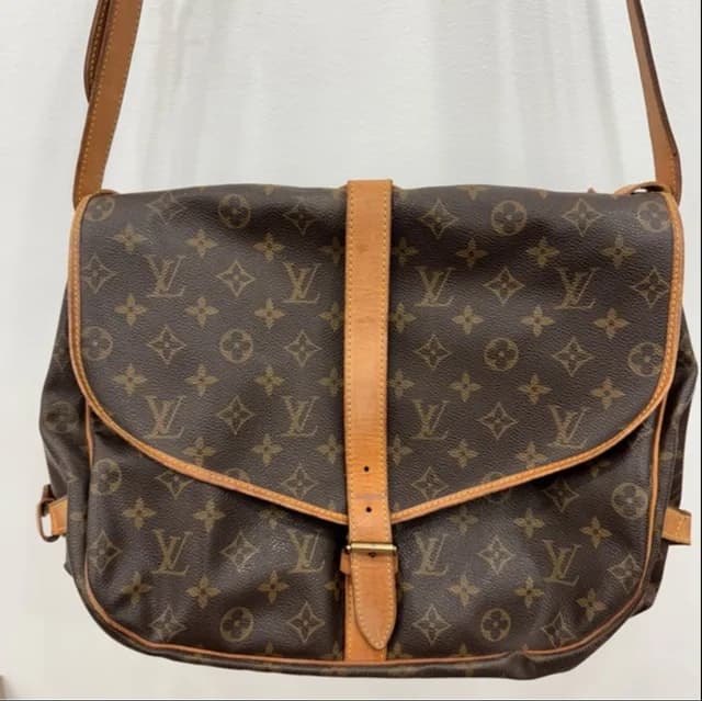 Louis Vuitton Brown Monogram Saumur 35 Crossbody in Brown Coated canvas from SparklesnDreams, photo 1 of 1