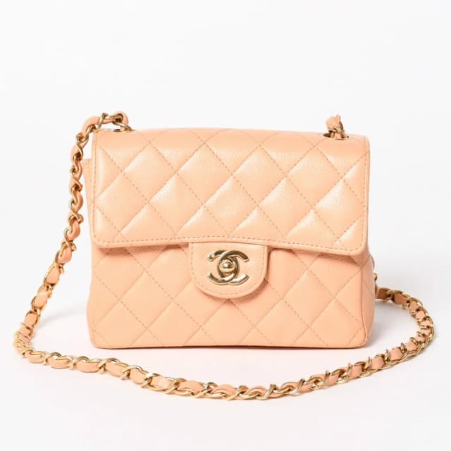 Chanel Mini Quilted 17 S Flap S Chain Shoulder Bag CC Logo Caviar Leather in Caviar leather from The Reluxe, photo 1 of 1
