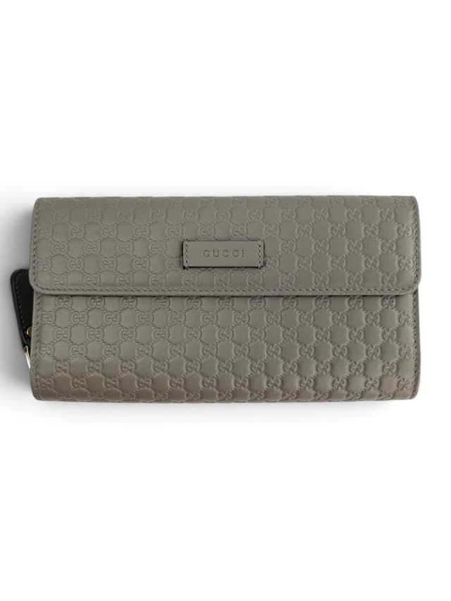 Gucci Grey Embossed Monogram Wallet in Grey Leather from Season 2 Consign, photo 1 of 1
