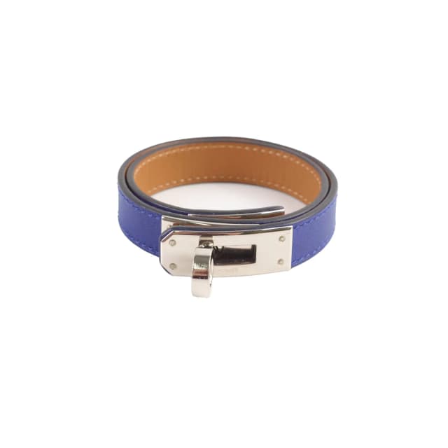 Hermès Kelly Double Tour Bracelet Size S/T2 Blue in Blue Swift leather from The Purse Affair, photo 1 of 1