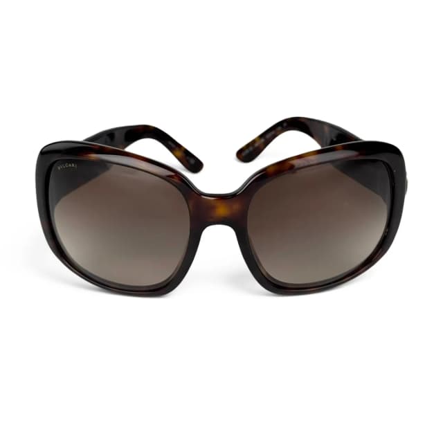 Bvlgari 8038-B Limited Edition Tortoise Acetate Crystal Embellished Sunglasses in Acetate from Designer Archives, photo 1 of 1