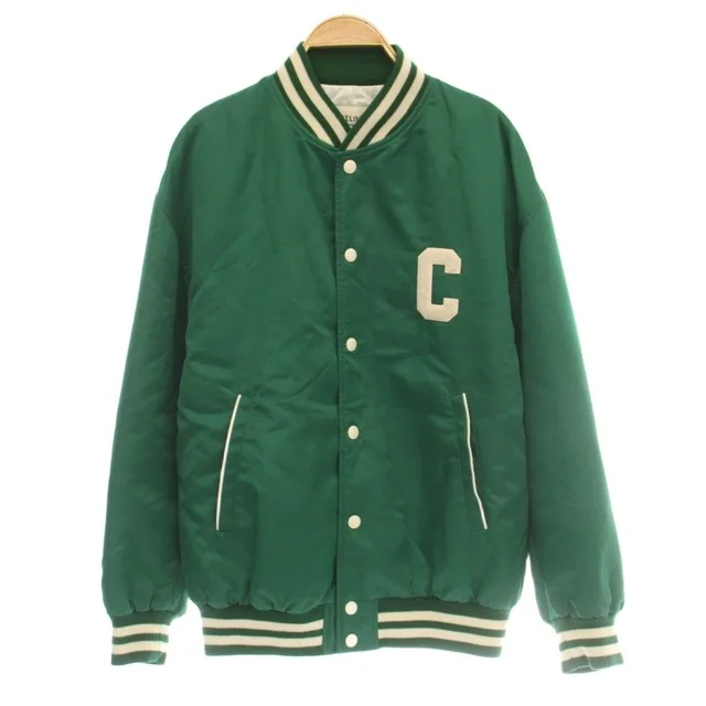 Celine Varsity Jacket Stadium Jumper Nylon Logo Switch Green 38 in Green Nylon from The Reluxe, photo 1 of 1