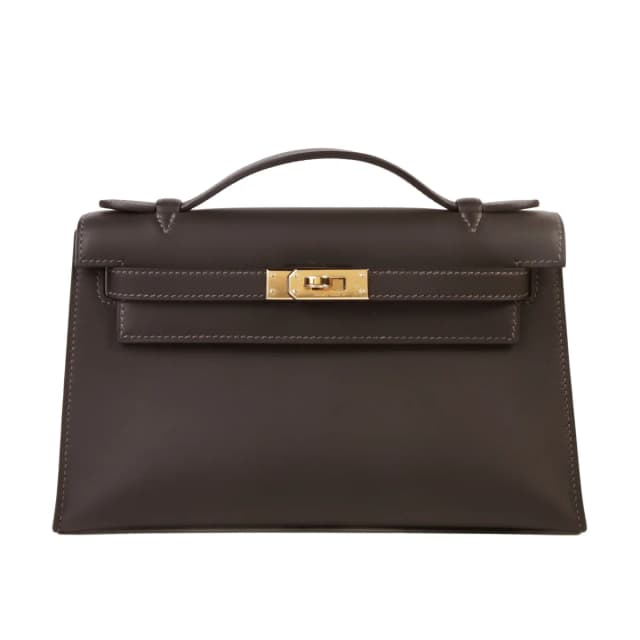 Hermès Kelly Pochette Bai Brun(T3) in Swift leather from Ginza Xiaoma, photo 1 of 1