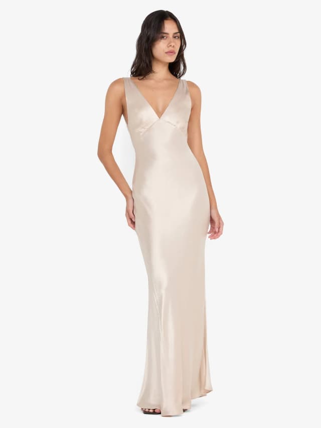 Bec&Bridge MOON DANCE VERONA DRESS - SAND in Beige, image 1 of 1 from BEC + BRIDGE