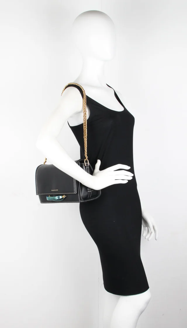 Alexander McQueen The Story Chain Shoulder, Black, image 1 of 1 from Cultstatus