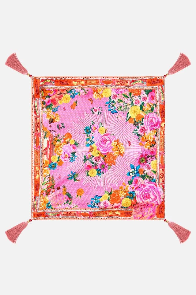 Camilla eBoutique SMALL SQUARE CUSHION ILLUSTRATION NATION, image 1 of 1 from CAMILLA