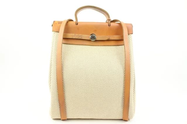 Hermès Beige x Brown Toile Sac a Doc Herbag Backpack 2-in-1 Set in Brown Canvas from Bagriculture, photo 1 of 1