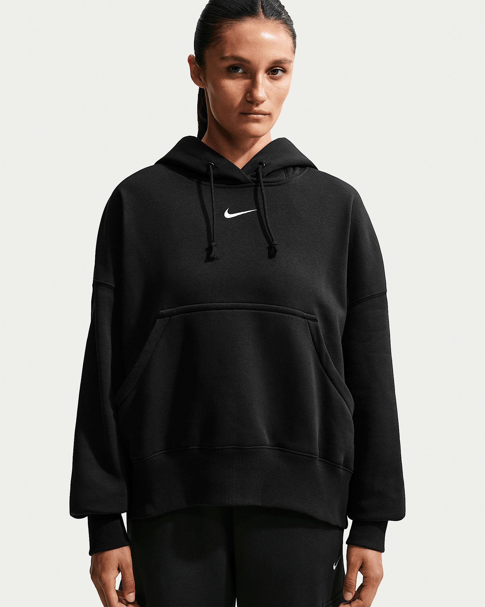 Nike Sportswear Phoenix Fleece in Black/Sail, image 1 of 1 from Nike