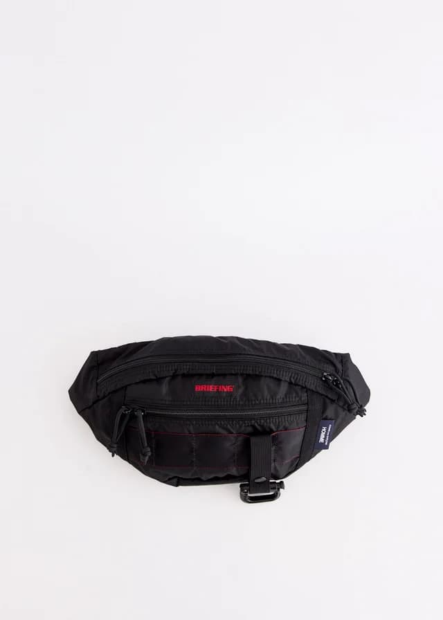 Comme Des Garcons Homme x Briefing Nylon Diamond Rip Waistbag in 1 BLACK, image 1 of 1 from Incu