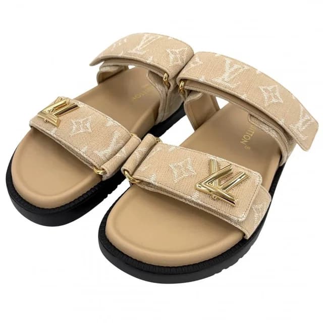 Sandals LV Sunset Monogram Jacquard 36.5 1 Ahnl 2 Rubber Canvas in Canvas from The Reluxe, photo 1 of 1