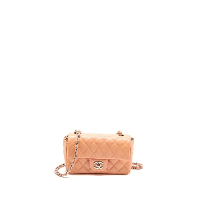 Chanel Mini Rectangular Flap Bag Patent Pink SHW in Pink Patent leather from EMIER, photo 1 of 1