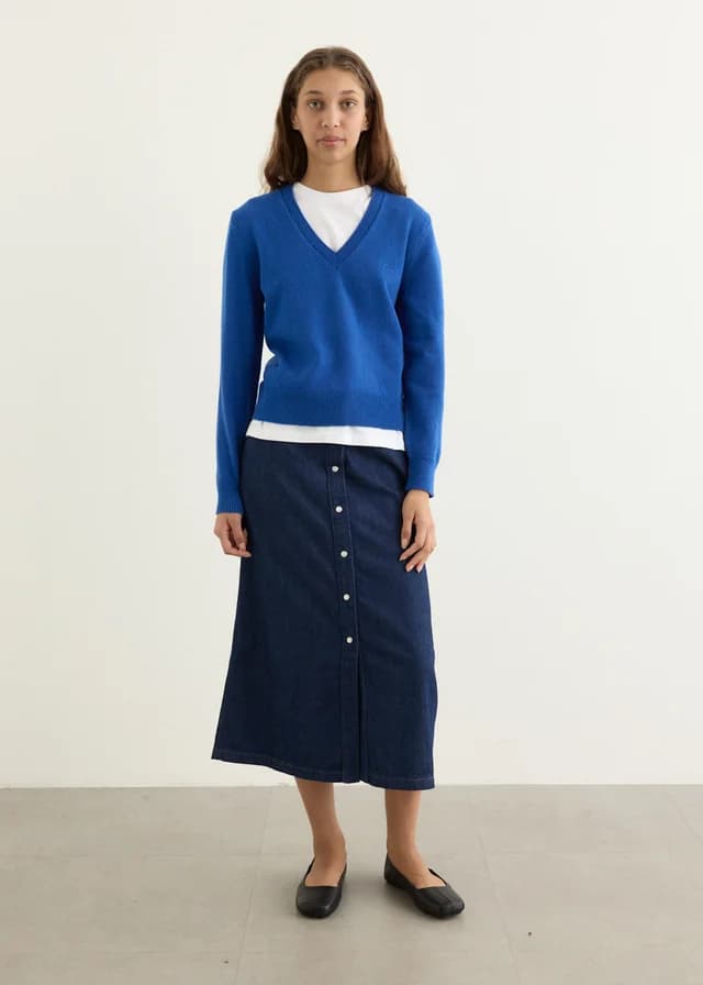 A.P.C. Long Skirt in IAI INDIGO, image 1 of 1 from Incu