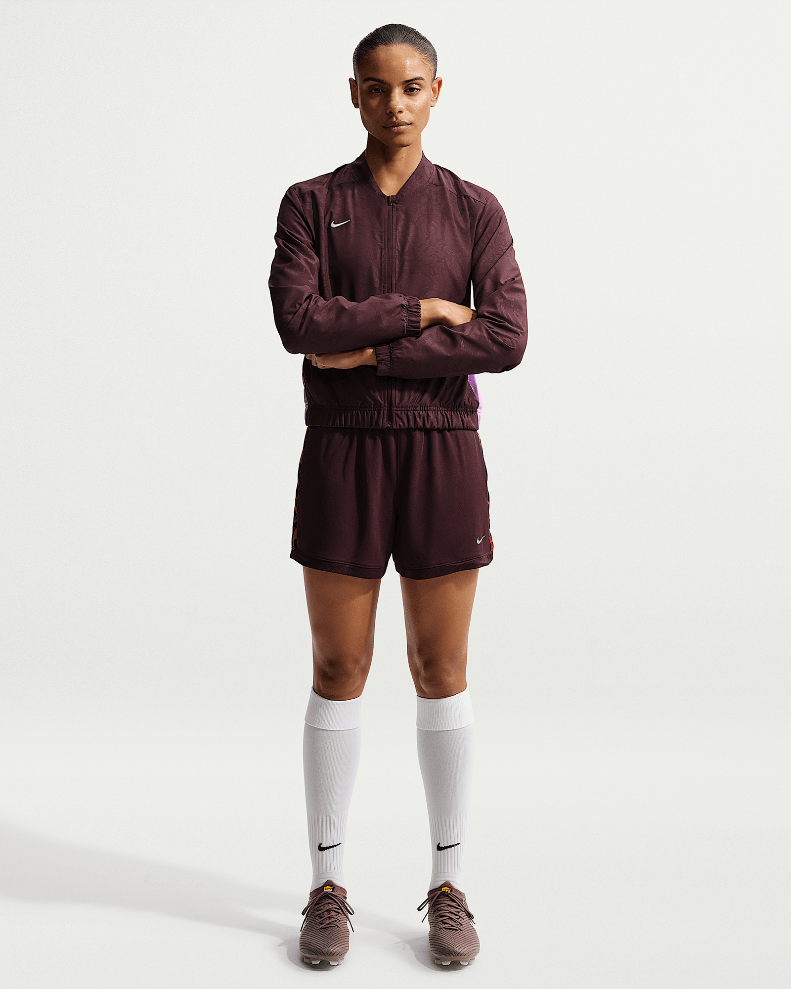 Nike United Academy in Burgundy Crush/Multi-Color/Metallic Silver, image 1 of 1 from Nike