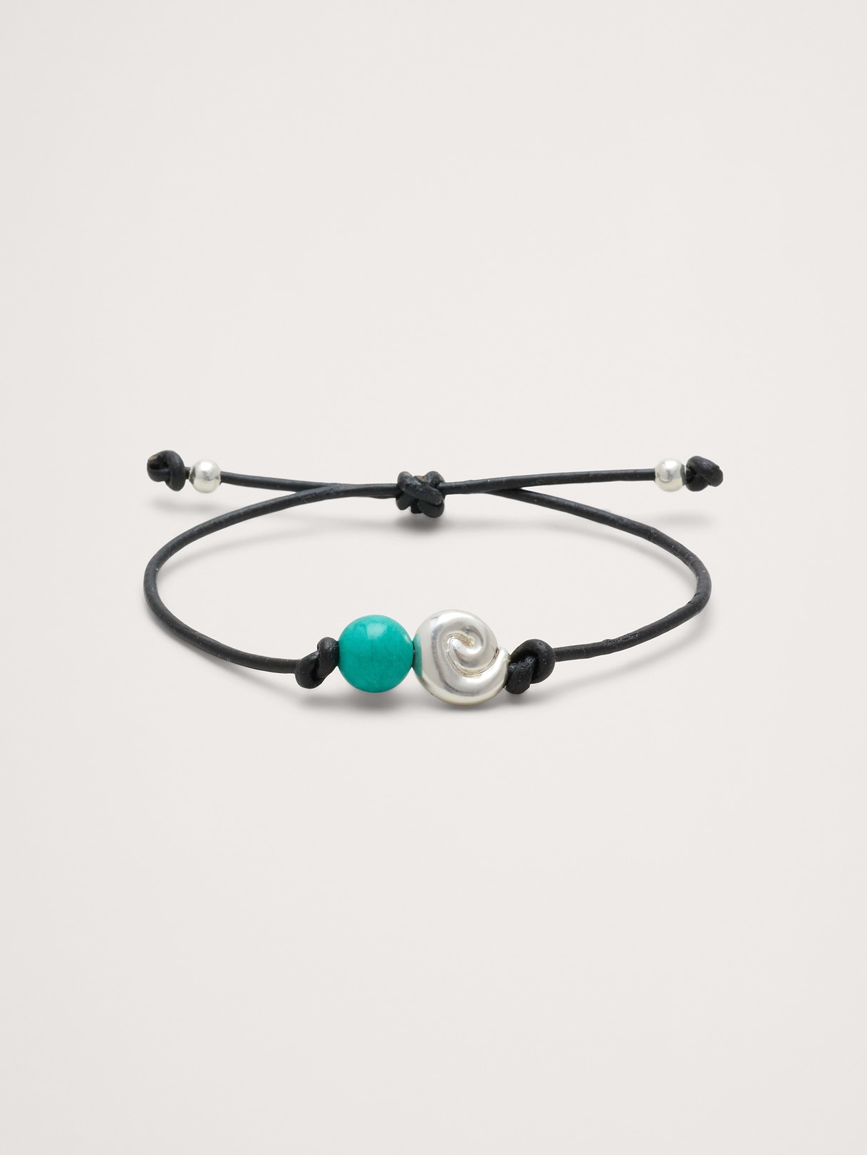 Metallic Stone Cord Bracelet in Silver, image 1 of 1 from Banana Republic (Canada)