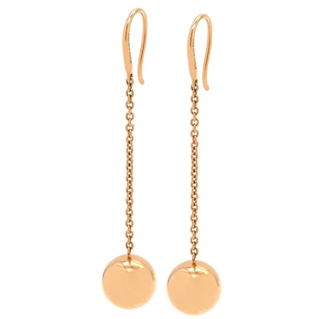 Tiffany & Co. Earrings HardWear Ball Hook Rose Gold Pink T&Co 750 Chain in Pink from The Reluxe, photo 1 of 1