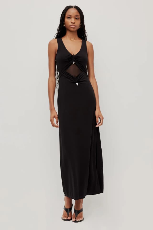 Aje Studio Ember Sleeveless Dress in BLACK, image 1 of 1 from Aje