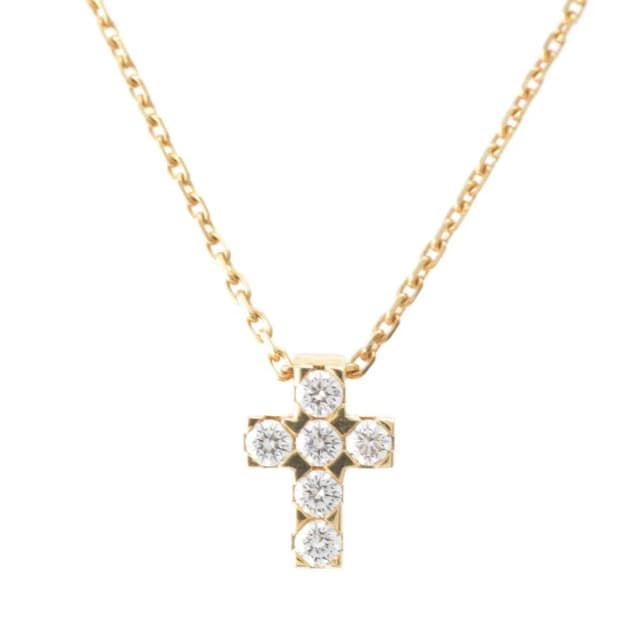 Van Cleef & Arpels Mini Croix Cross 18K Gold Necklace in Gold from The Reluxe, photo 1 of 1